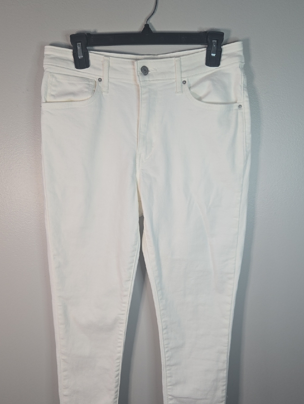 Levi's 721 Women's Size 30 White Denim High Rise Stretch Skinny Jeans